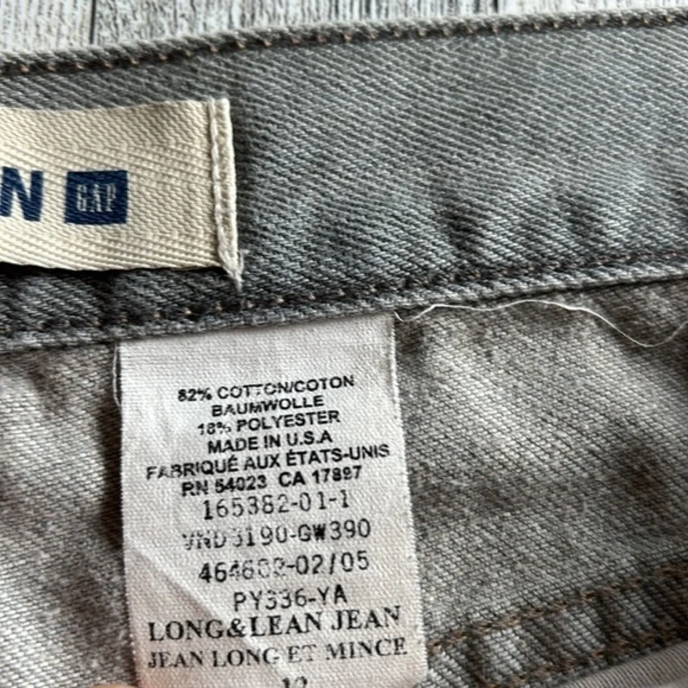 Gap Vintage Shorts Gray Denim cutoff Long Lean Jean‎ Frayed Hem sz 12 made USA